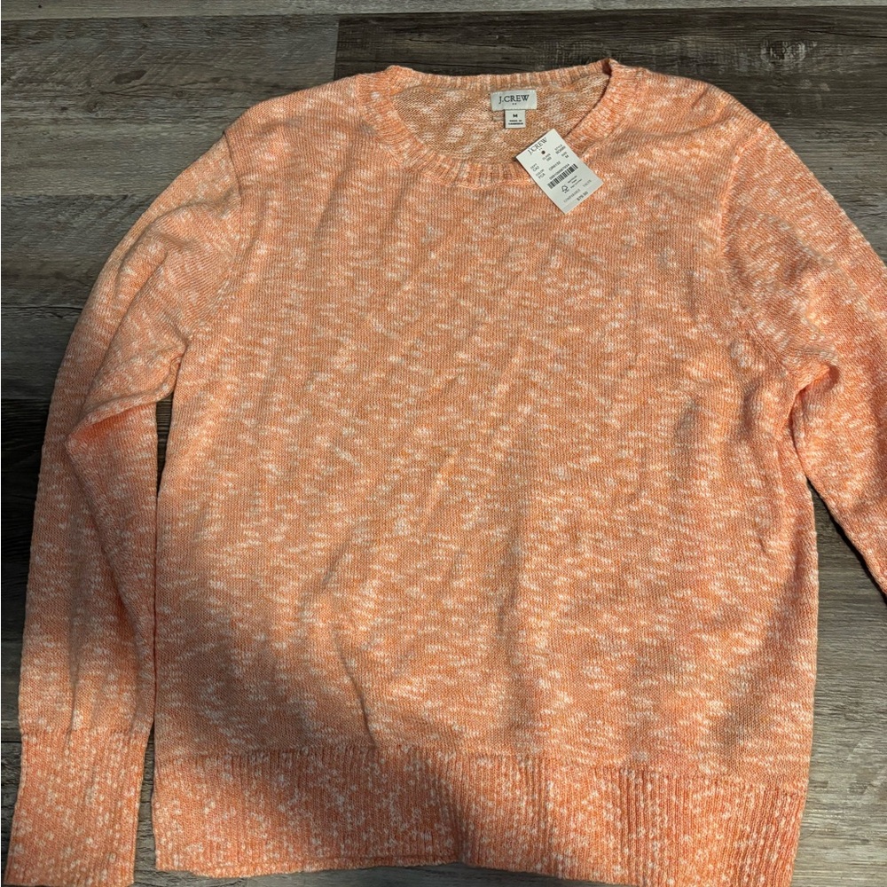 J CREW orange pullover sweater size Medium